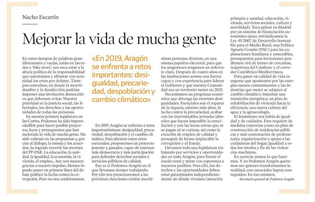 Mejorar la vida de mucha gente